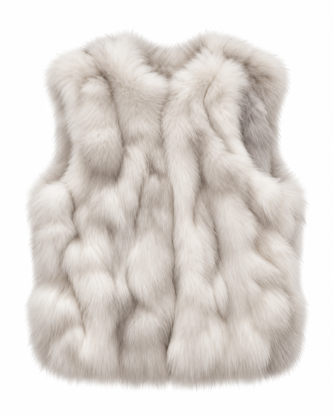 Kelly Designs Fox Fur Belly Fur Vest – Luxe Longline Fur Gilet (Instock)