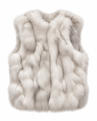 Kelly Designs Fox Fur Belly Fur Vest – Luxe Longline Fur Gilet (Instock)
