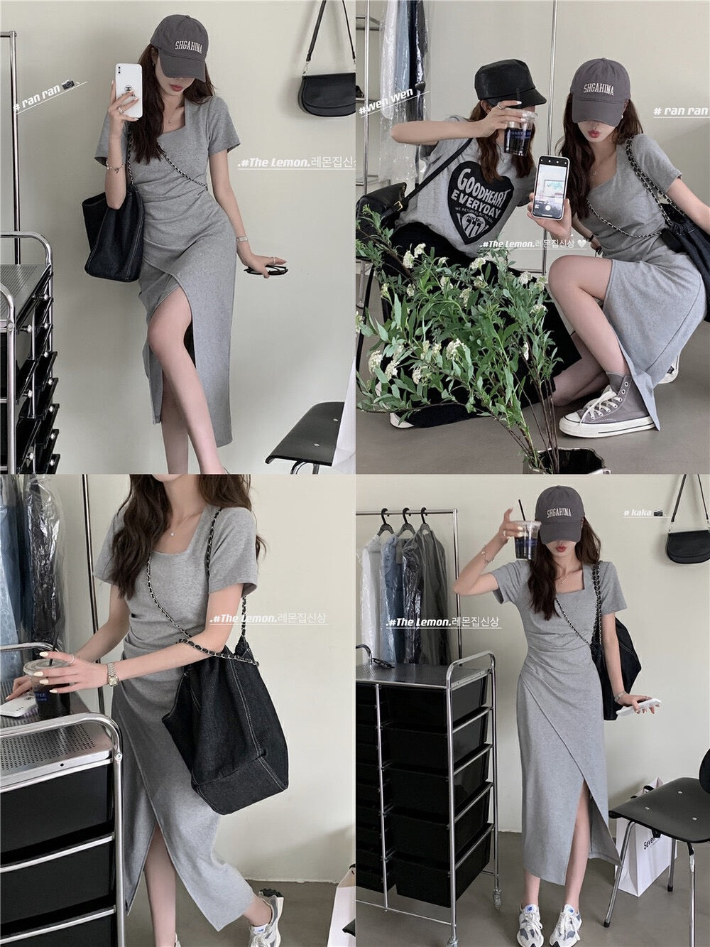 Kelly Designs Gray Long Dress (Instock)