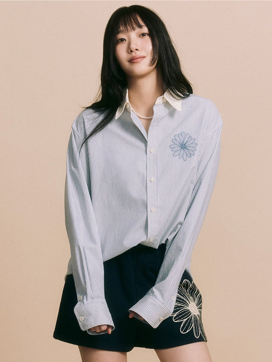 Mardi Mercredi OXFORD SHIRT STRIPE_SKY BLUE (Preorder)