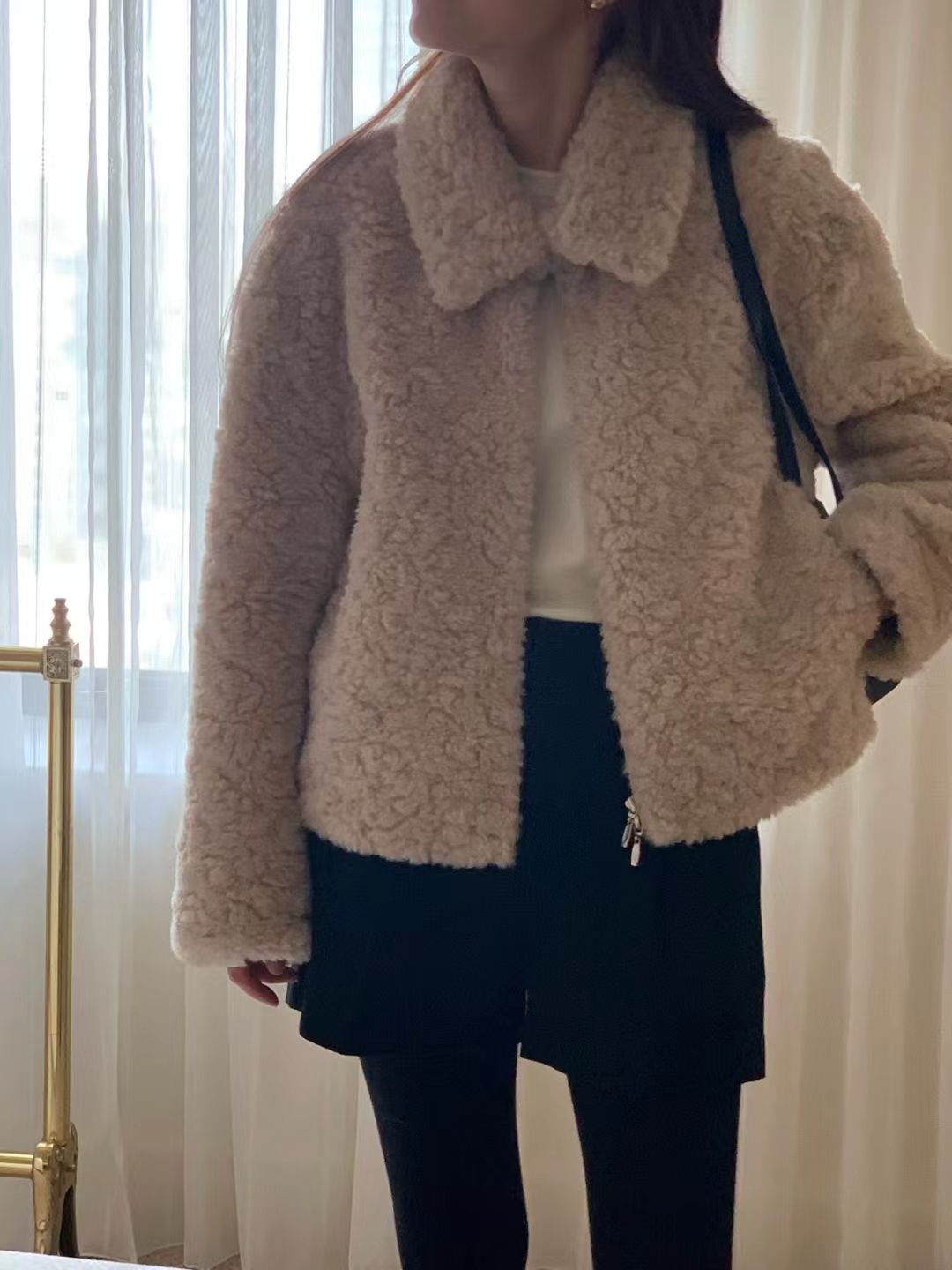 Korean APM Collection Ounce Faux Fur Zip Up Jacket (Preorder)