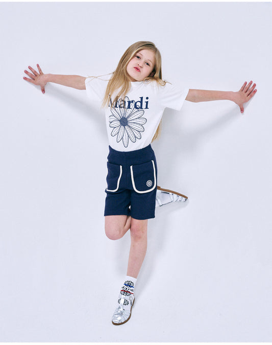 Mardi Mercredi KIDS TSHIRT FLOWERMARDI_IVORY NAVY (Preorder)