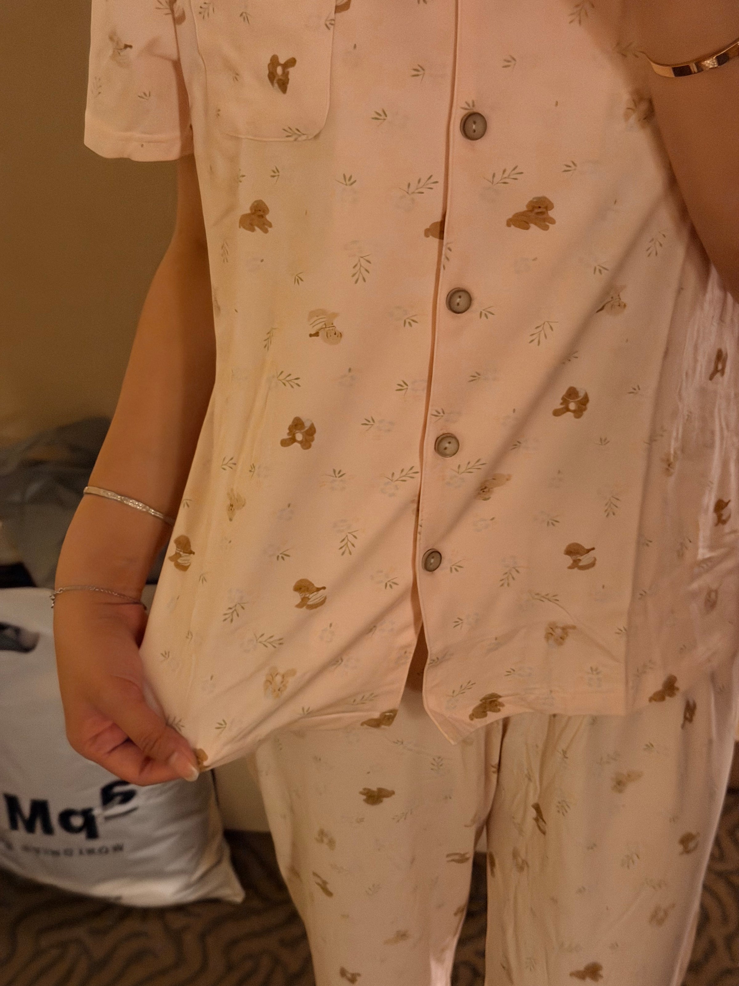 Korean APM Collection 2Pcs Pink Pajamas (Instock)