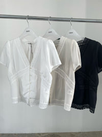 Korean APM Collection Lace Top -2 Colors (Instock)
