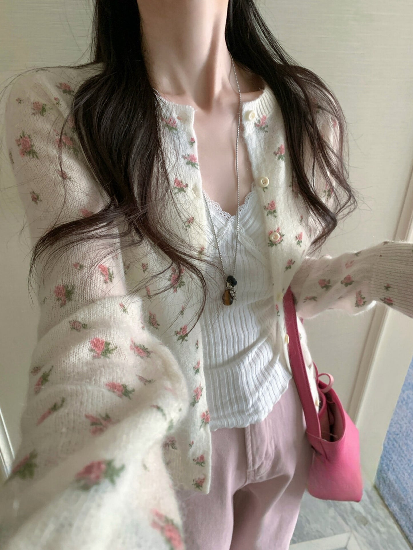 Kelly Designs Floras Beige Mohair Cardigan (Instock)