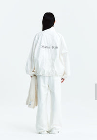 MATIN KIM LOGO COATING JUMPER IN IVORY (Instock)