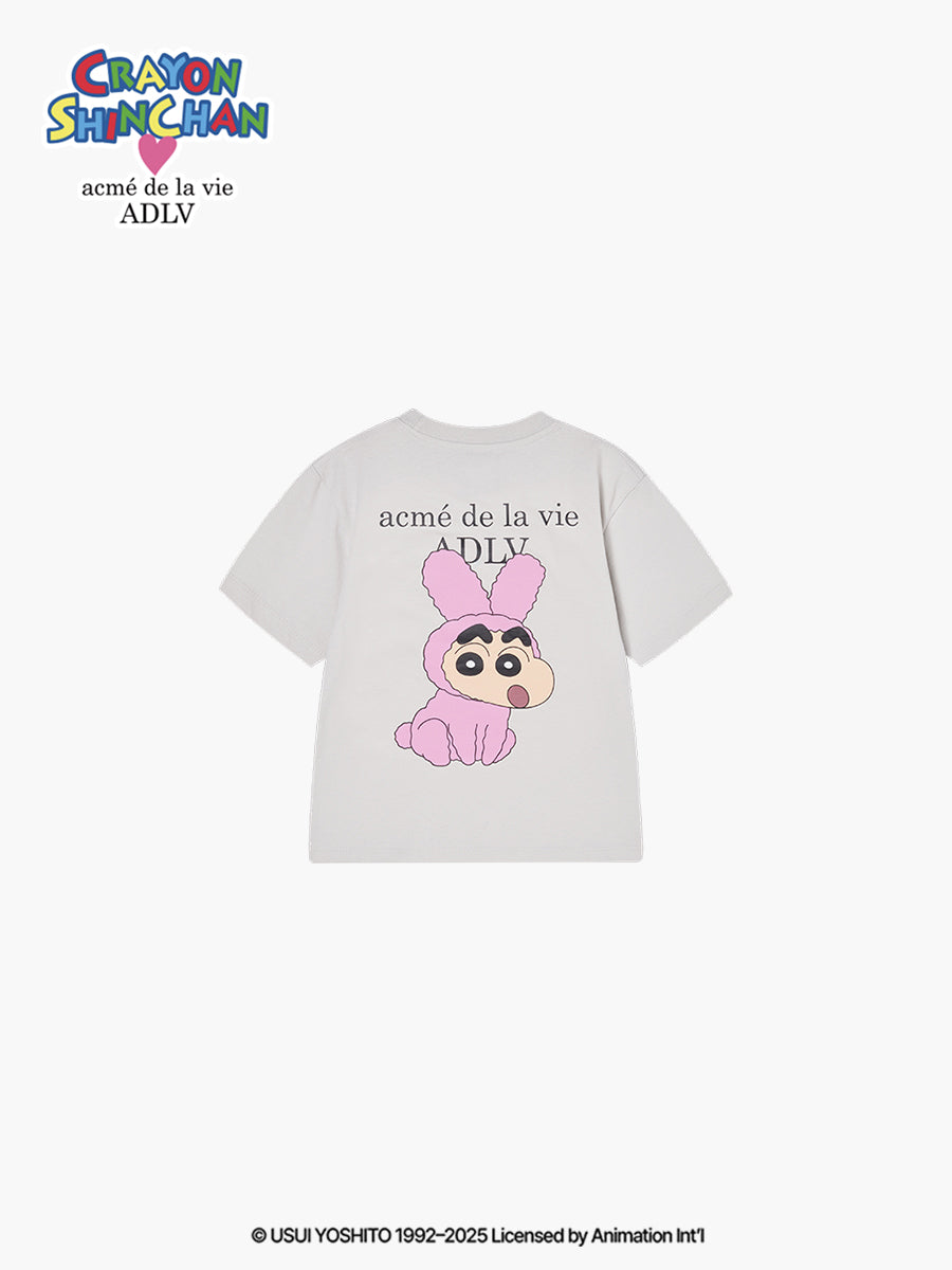 ADLV KIDS FUZZY RABBIT SHINCHAN SHORT SLEEVE T-SHIRT   (Instock)