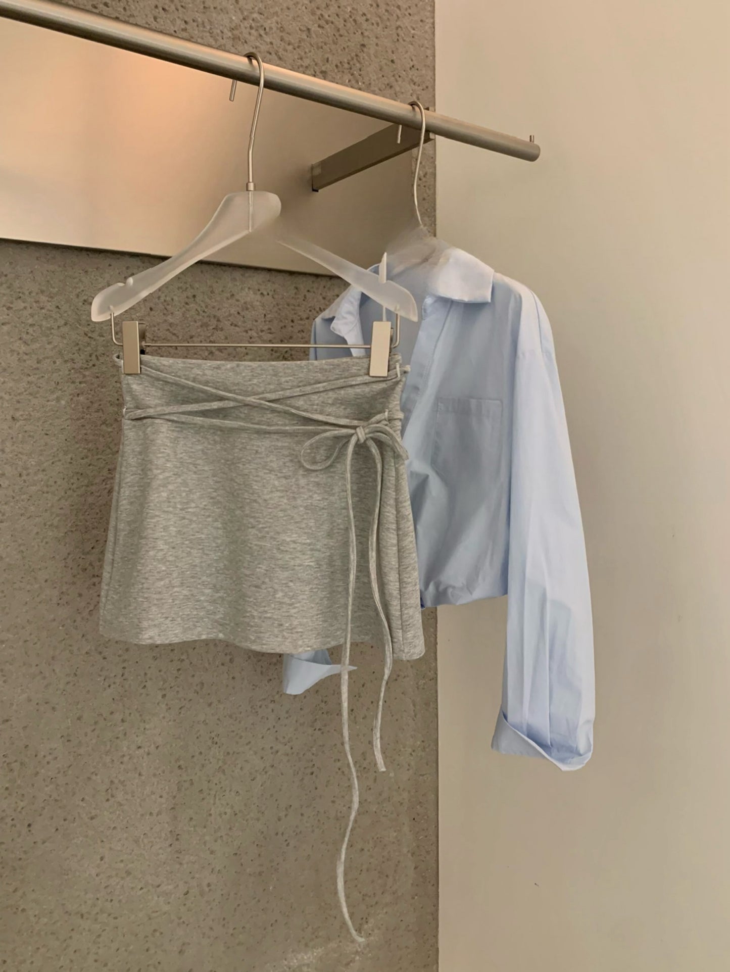 Kelly Designs 2-Piece Casual Set – Fake 2Pcs Shirt, & Mini Skirt (Instock)