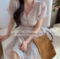 Korean APM Collection I Miss You pink Flower Dress (Instock)