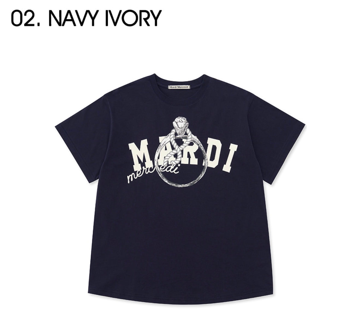Mardi Mercredi TSHIRT RING WITH ROCK_4COLORS (Instock)