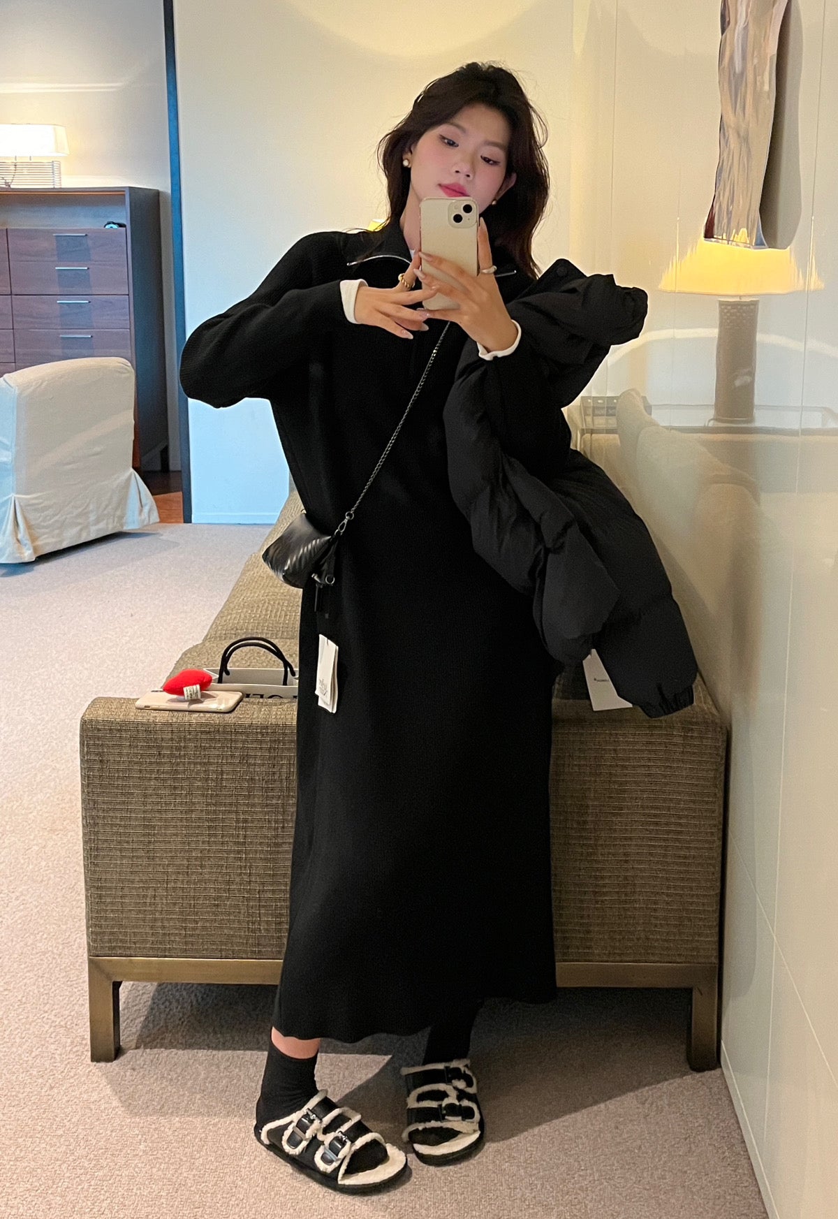 Kelly Designs Winter Half Zip-up Dress (Instock)