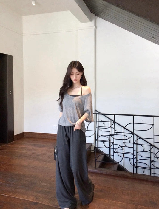 Kelly Designs 3pcs Grey Top&Grey Pants Set (Instock)