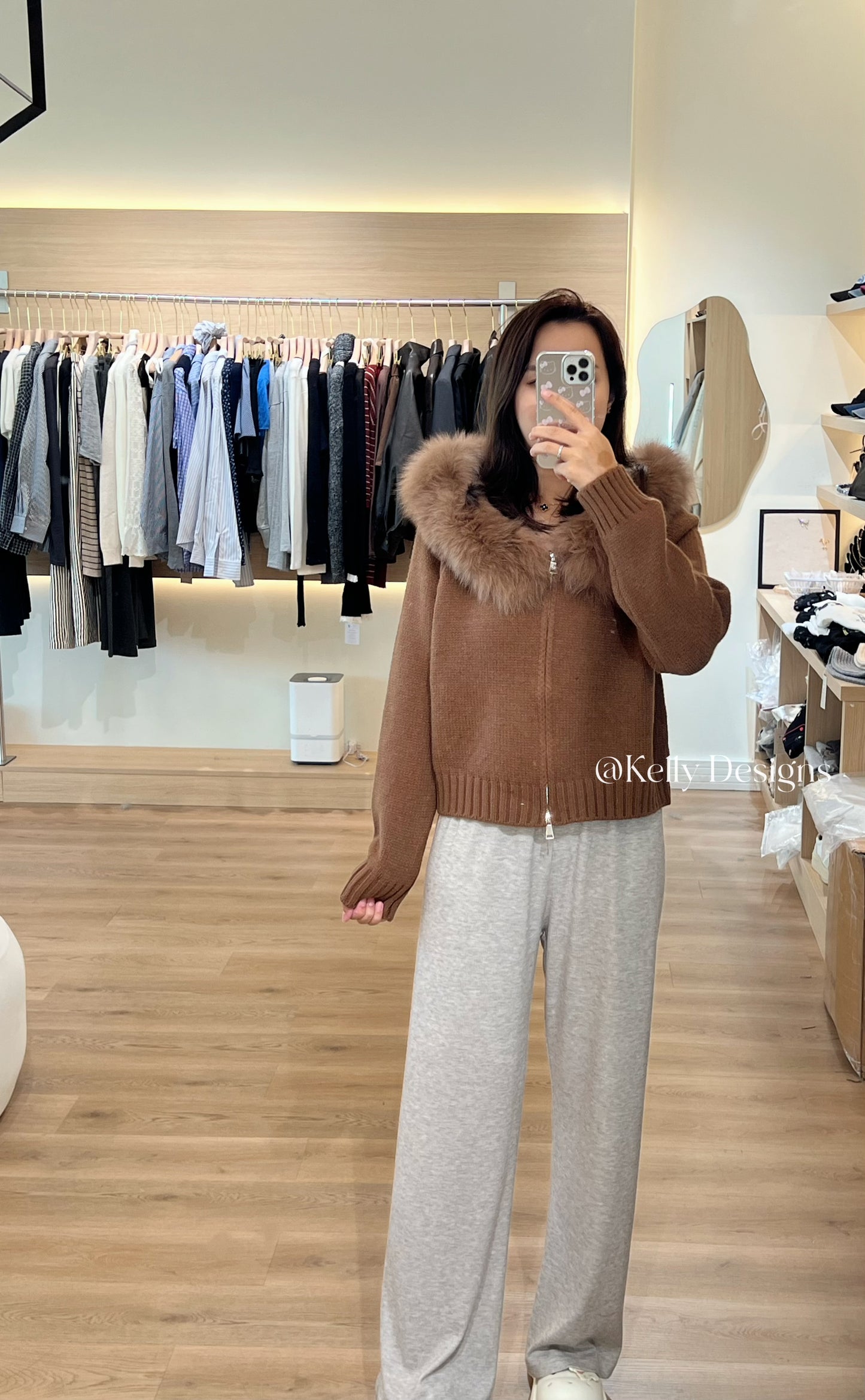 Kelly Designs 9 Colors Fox Fur Zip Up Jacket (Instock)