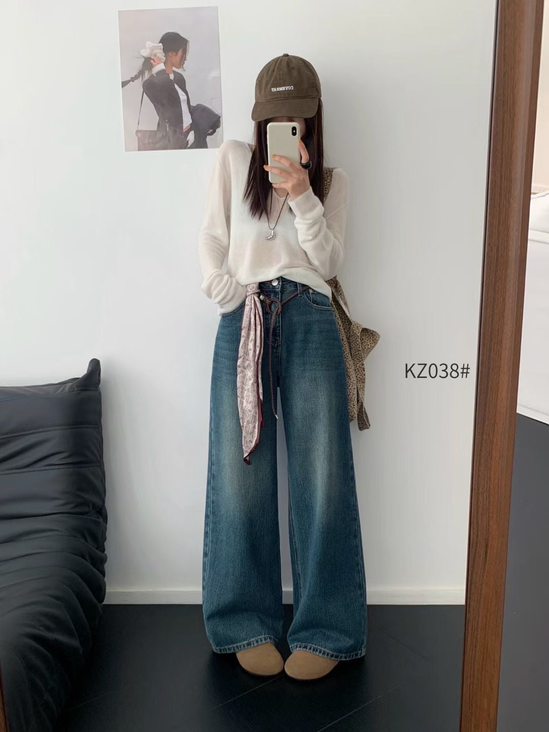 Kelly Designs Fall Blue Jeans with Silk Designs (Instock)