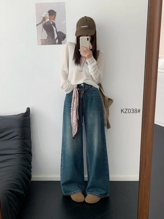 Kelly Designs Fall Blue Jeans with Silk Designs (Instock)