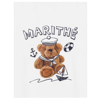 Marithé François Girbaud Marine Bear Graphic Tee – White (Instock)