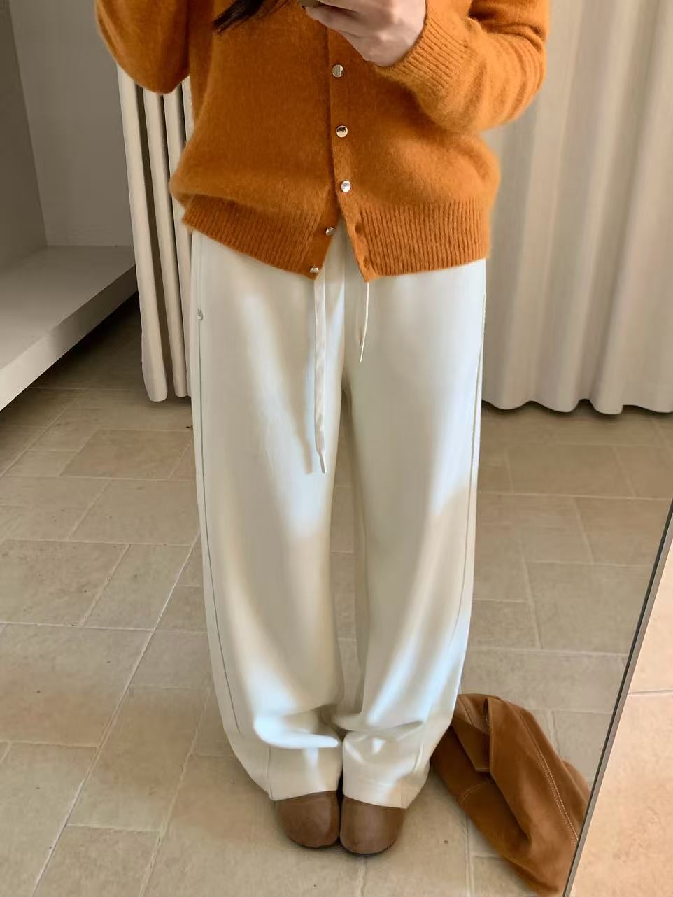 Kelly Designs Three Colors Wool Blend Straight Pants (Instock)