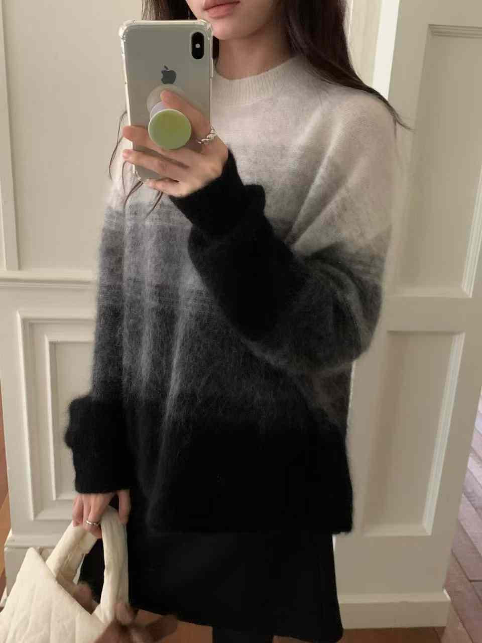 Kelly Designs Silk Mohair Gradient Sweatshirt (Instock)