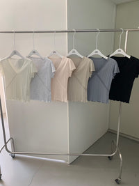 Korean APM Collection V neck Top - 3  Colors (Instock)