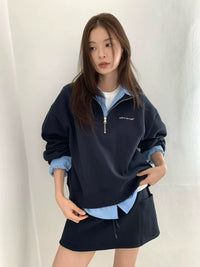 Korean APM Collection Half Zip Up Sweater-2 Colors (Instock)