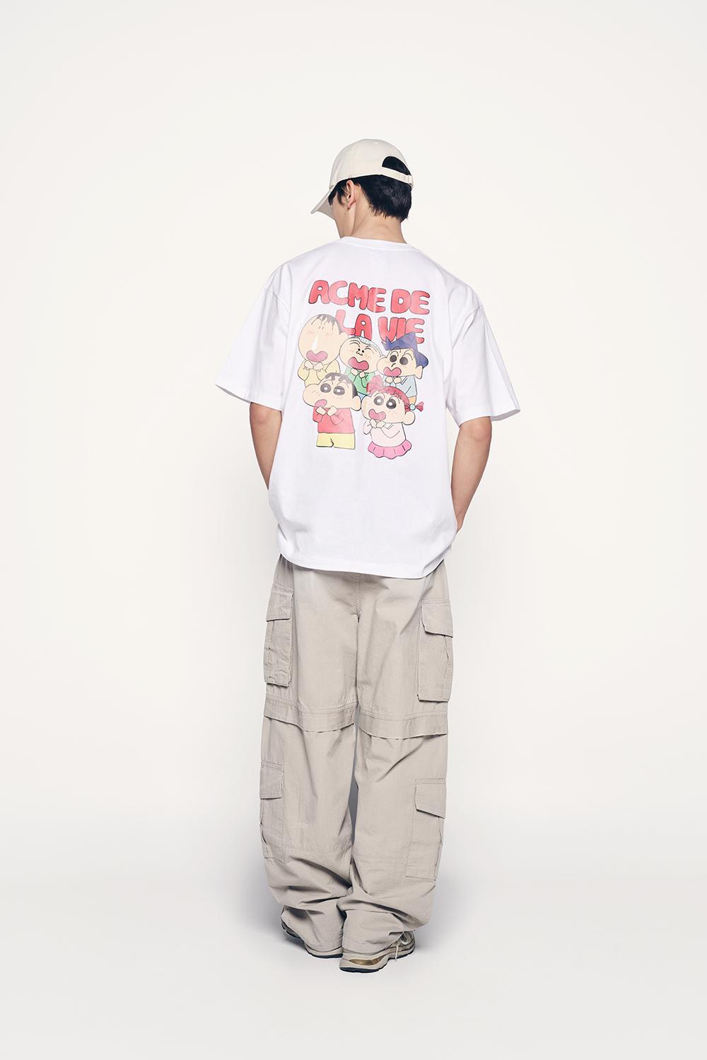 ADLV SHINCHAN AND FRIENDS SHORT SLEEVE WHITE T-SHIRT (Instock)