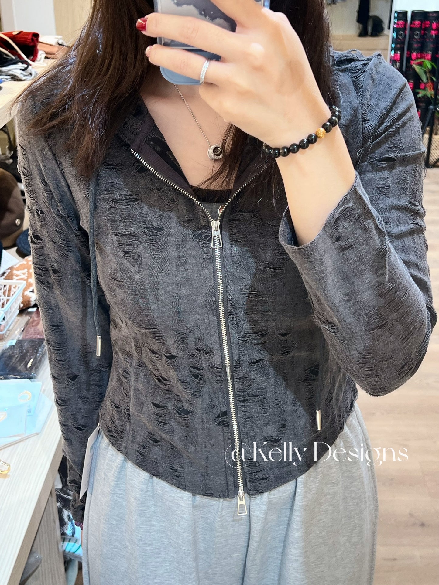 Kelly Designs Gray Casual Jacket (Instock)