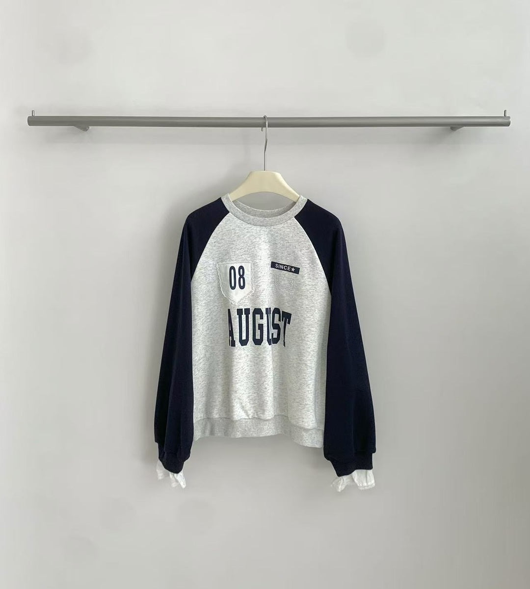 Kelly Designs Lace Layer Letter Sweater (Instock)