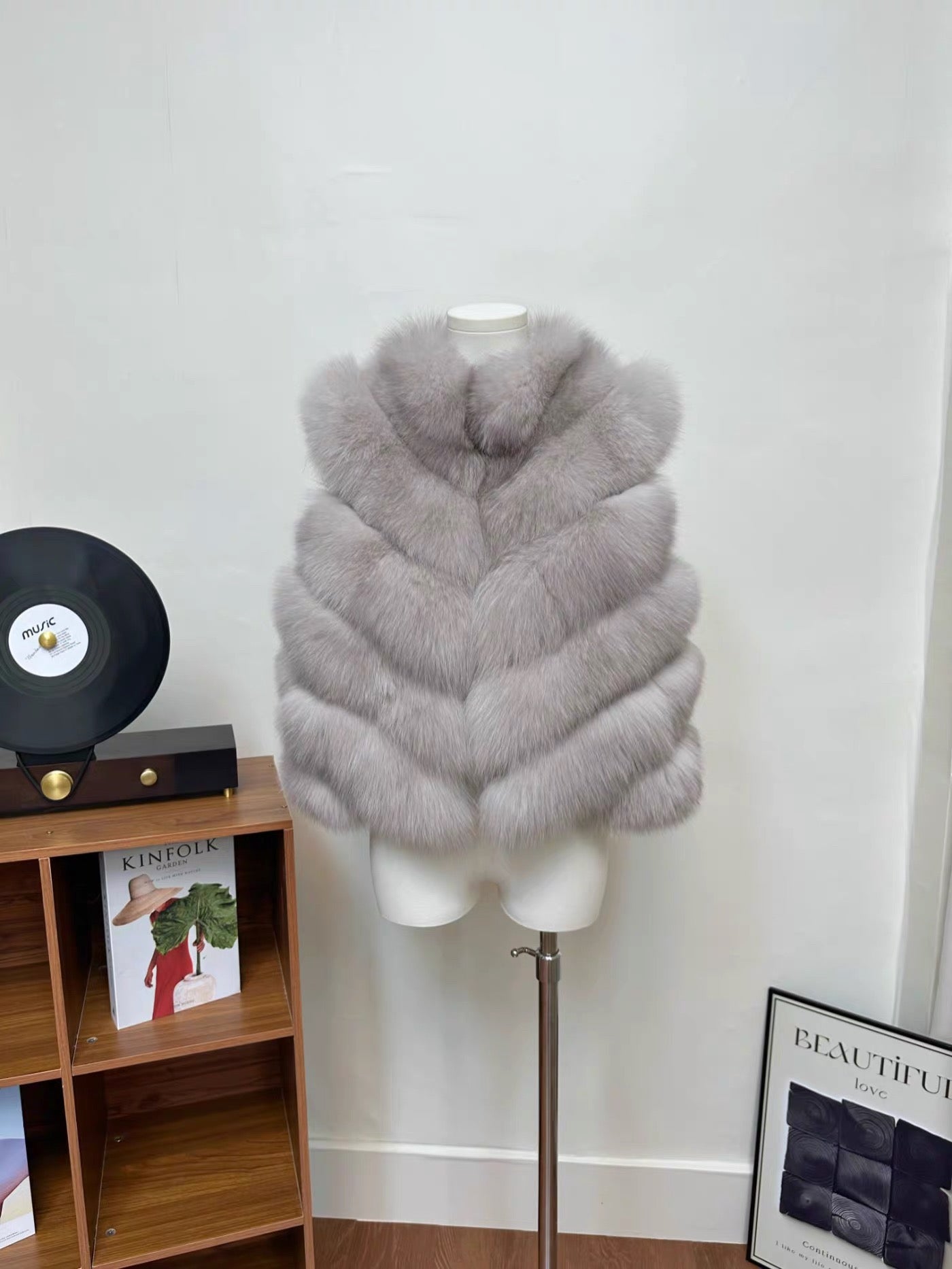 Kelly Designs Fox Fur Grey Vest (Instock)