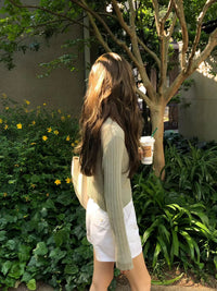 Korean APM Collection Ounce Cardigan - Green (Instock)
