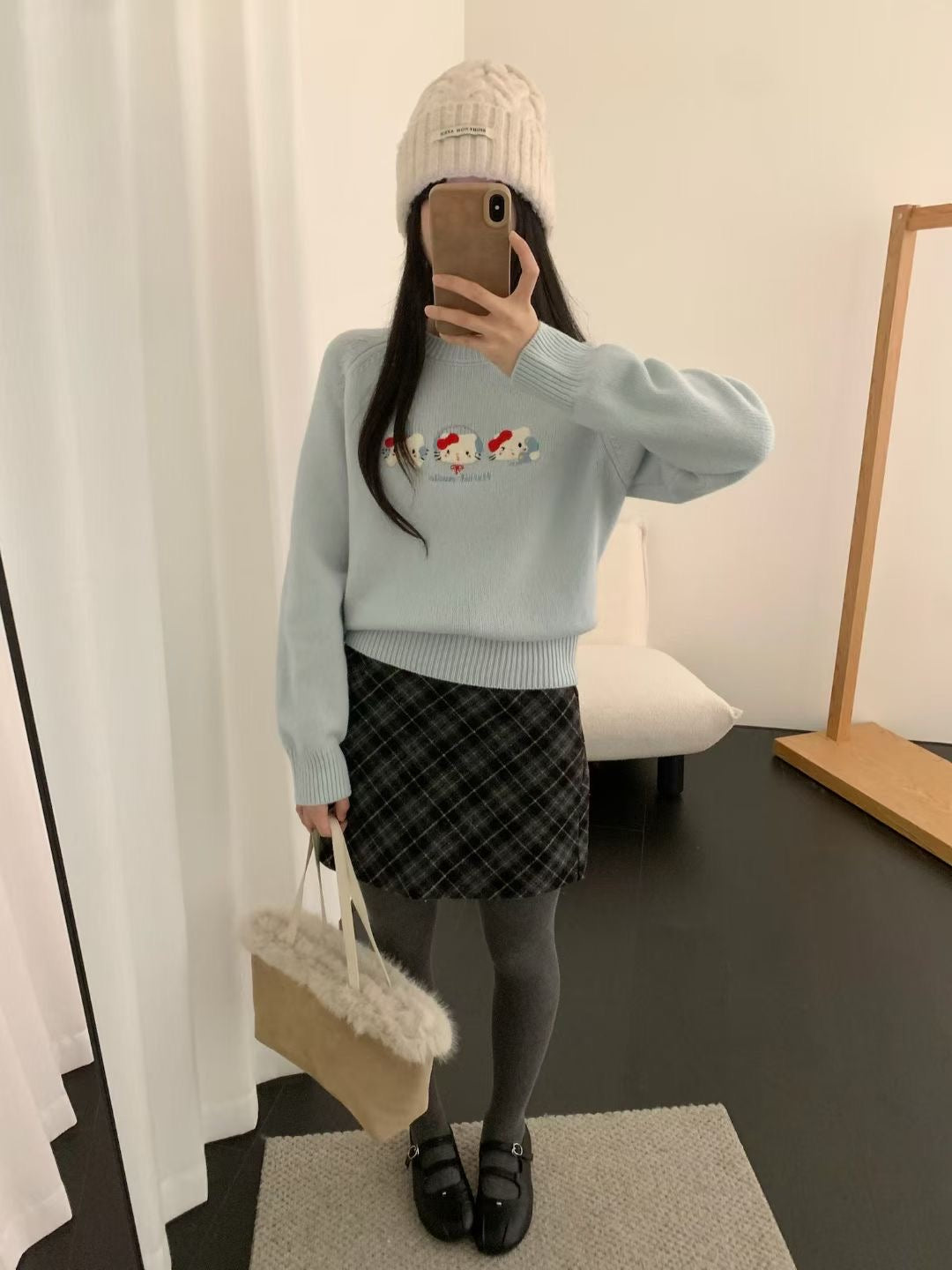 Kelly Designs Hello Kitty 100% Wool Embroidered Sweater (Instock)