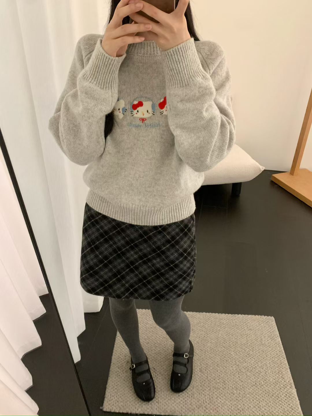 Kelly Designs Hello Kitty 100% Wool Embroidered Sweater (Instock)