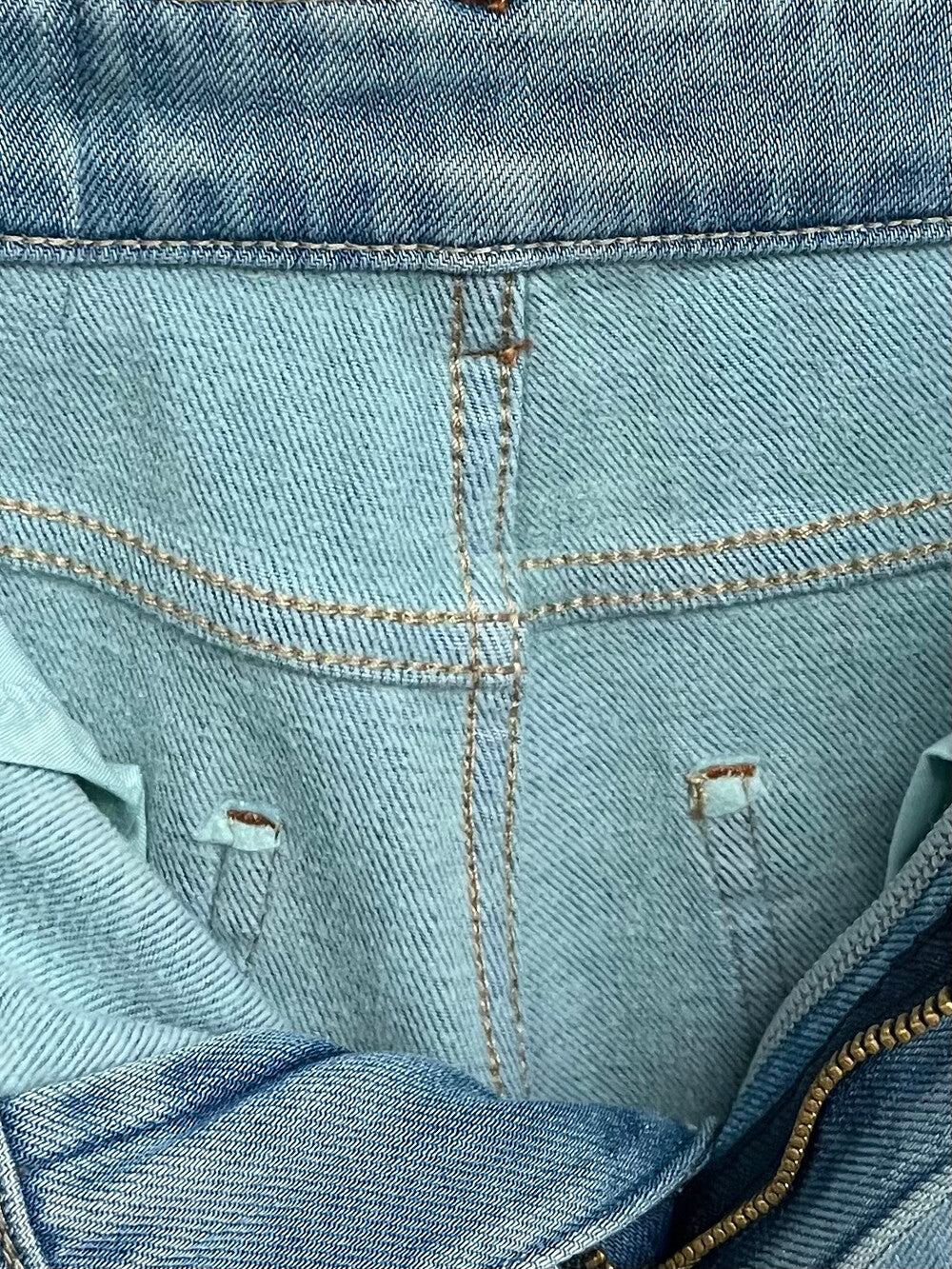 Kelly Designs Fleece-Lined Straight Denim Light Blue Pants(Instock)