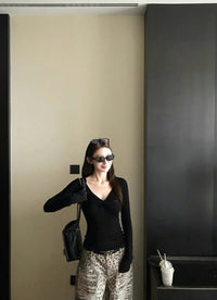 Kelly Designs Twist-Front V-Neck Slim Fit Base Top – Soft & Flattering (Instock)