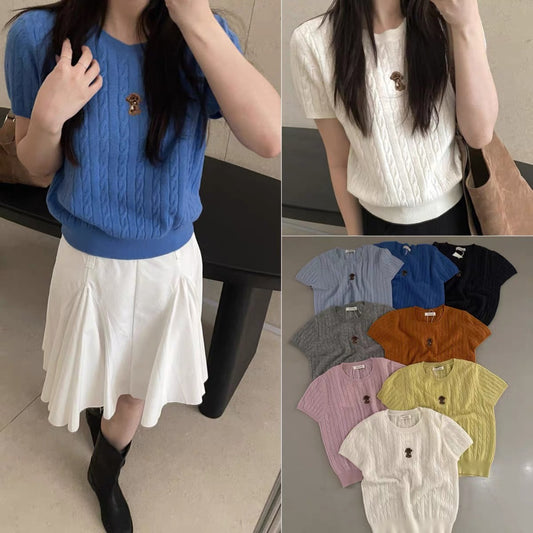 Kelly Designs Multiple Colors 100% Wool Embroidered Puppy Tops (Instock)