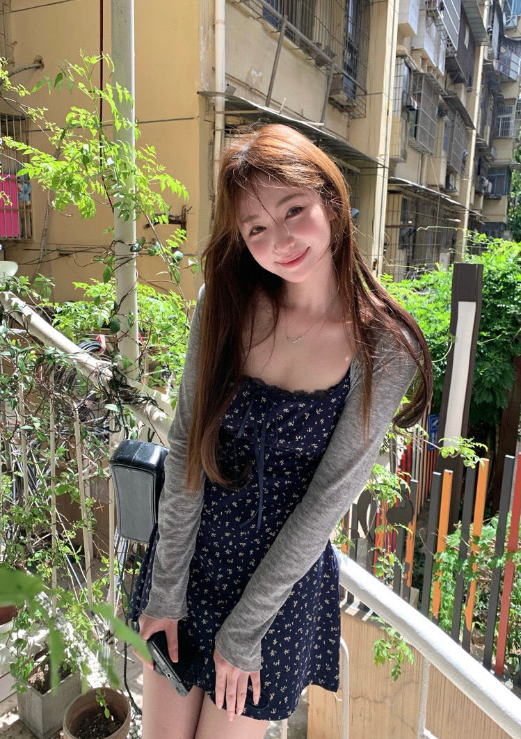 Kelly Designs Grey Cardigan & Dress Set (Instock)