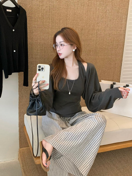 Kelly Designs Tank Top and Cardigan Set (Instock)