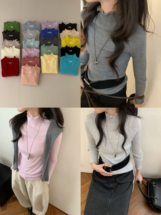 Kelly Designs Multiple Colors Mid Neck Wool Top (Instock)