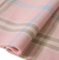 Mardi Mercredi Wool Check Muffler Scarf – Pink/Contain Mardi Gift Box (Instock)