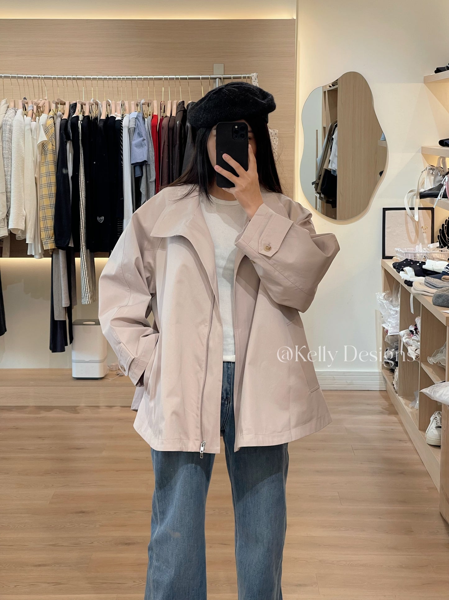 Kelly Designs Oversize Two Colors Cape Trench Coat (Instock)