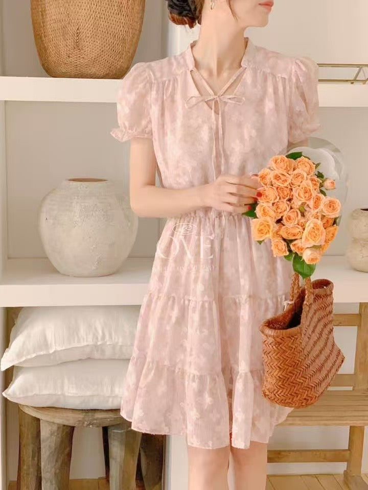 Korean APM Collection Pink Flower Dress (Instock)