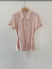 Korean APM Collection Side Tie Short Sleeve Shirt - 3 Colors (Instock)