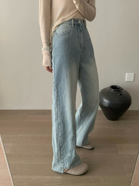 Kelly Designs Light Blue Straight Jeans (Instock)