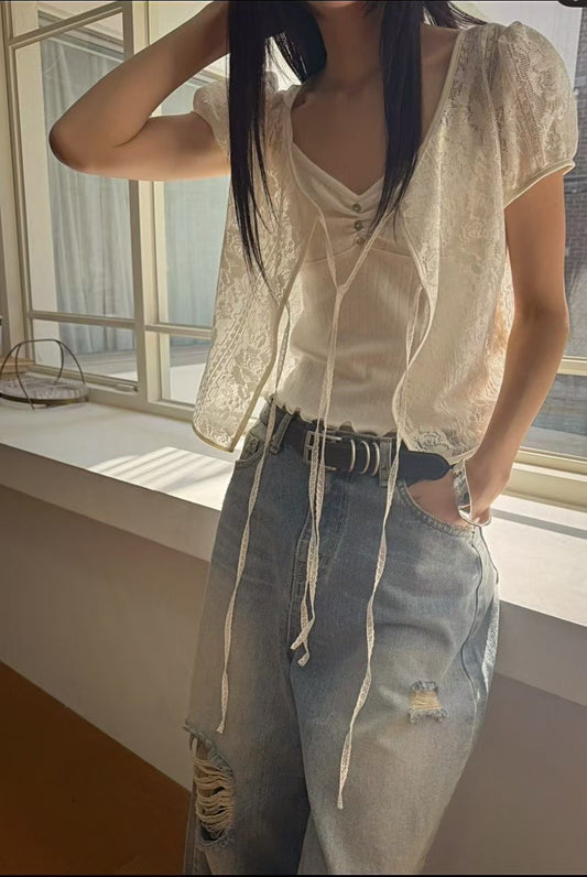 Korean APM collection Lace Shirt (Instock)