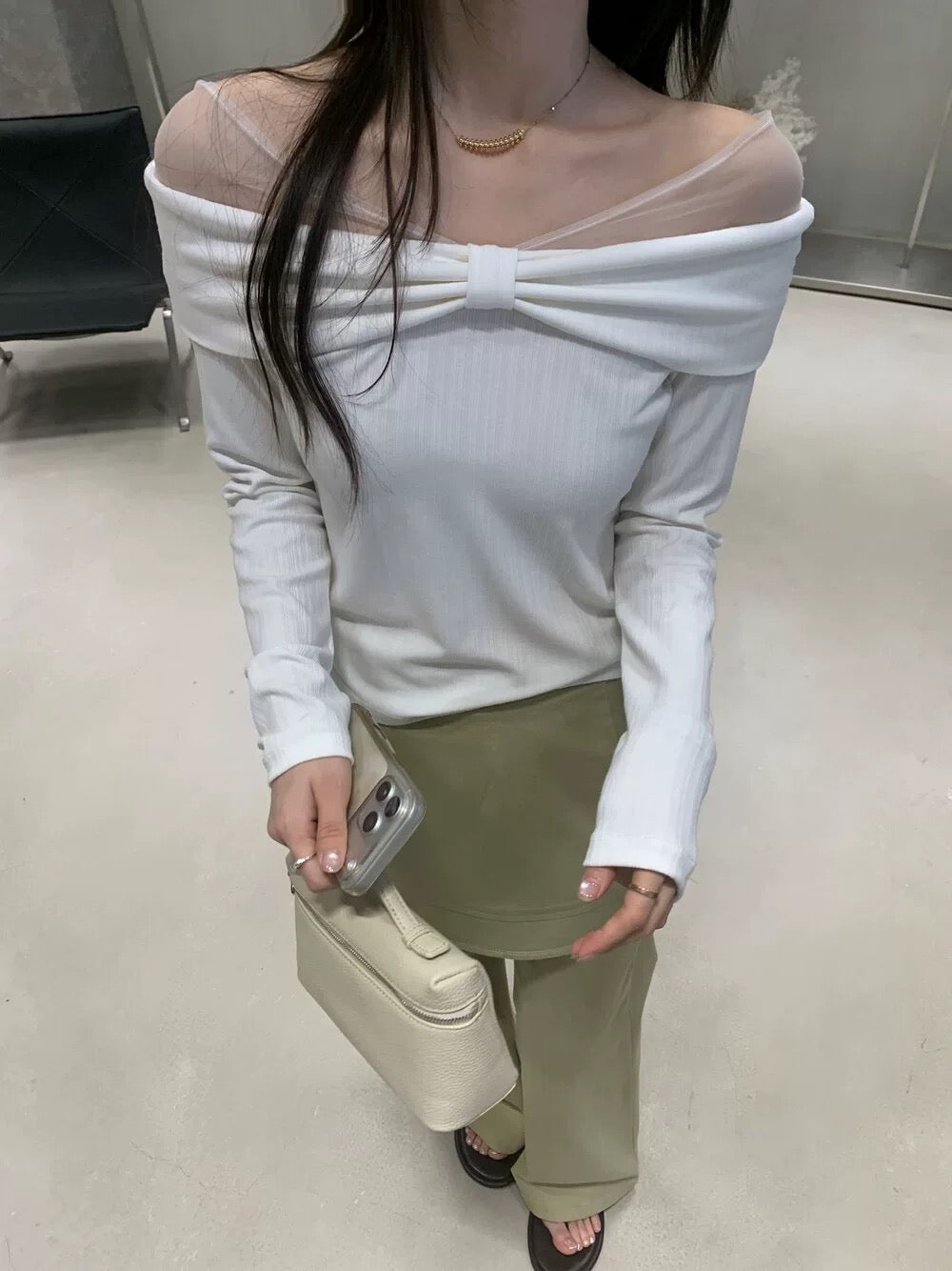 Kelly Designs Kelly Designs Fake 2pc White Top (Instock)