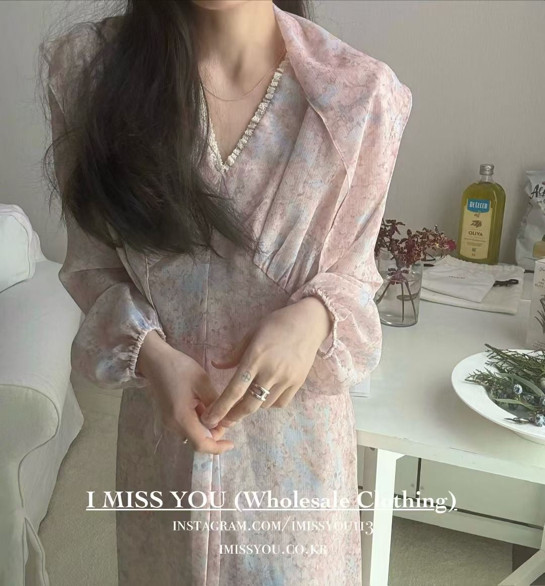 Korean APM Collection I Miss You Pink Dress (Instock)