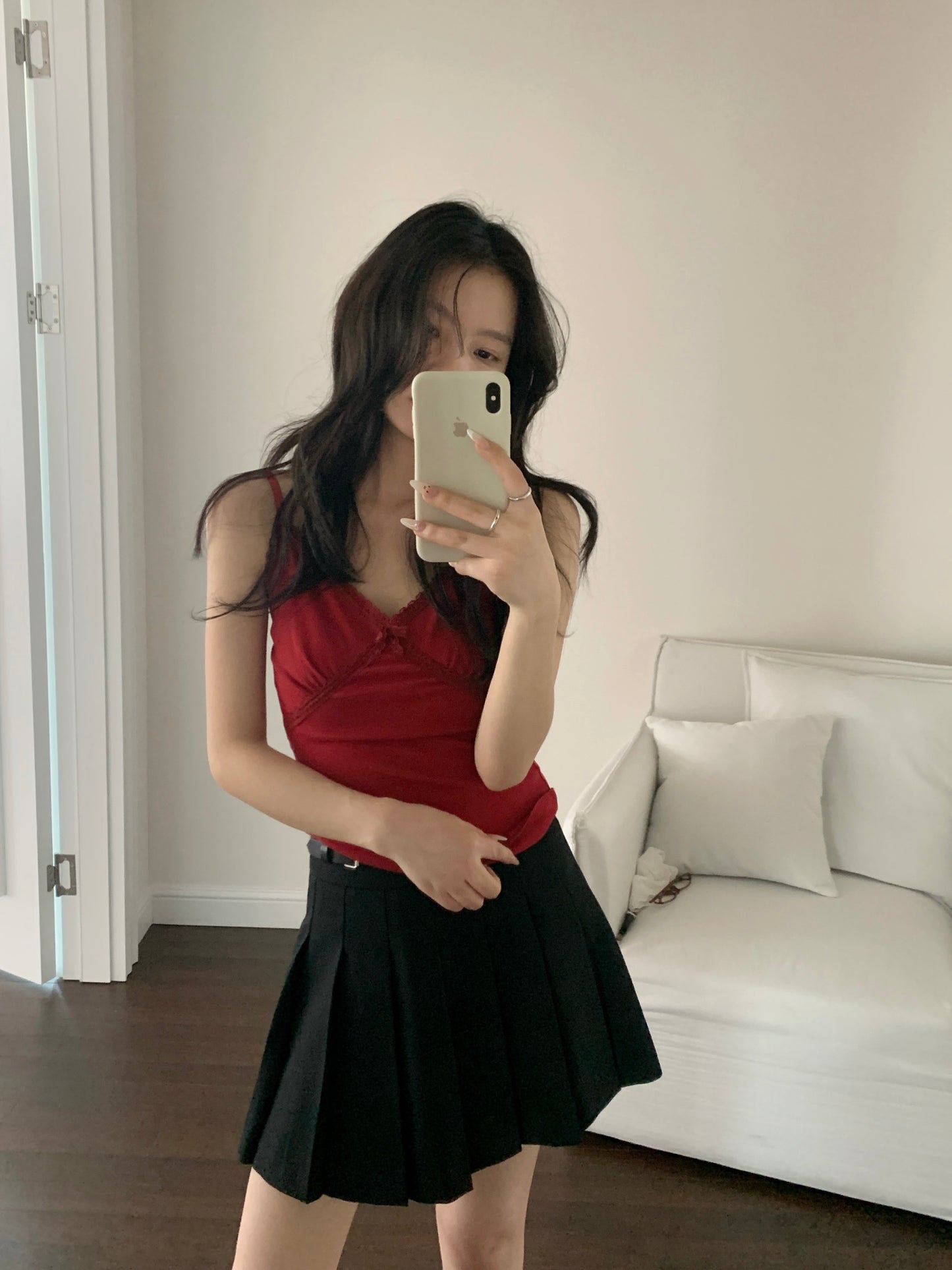Kelly Designs Red Cami Top and Cardigan Set (Instock)
