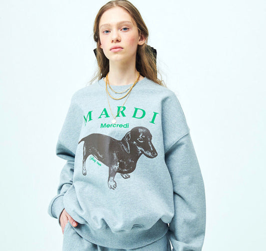 Mardi Mercredi DDANJI_Grey SWEATSHIRT(Preorder）