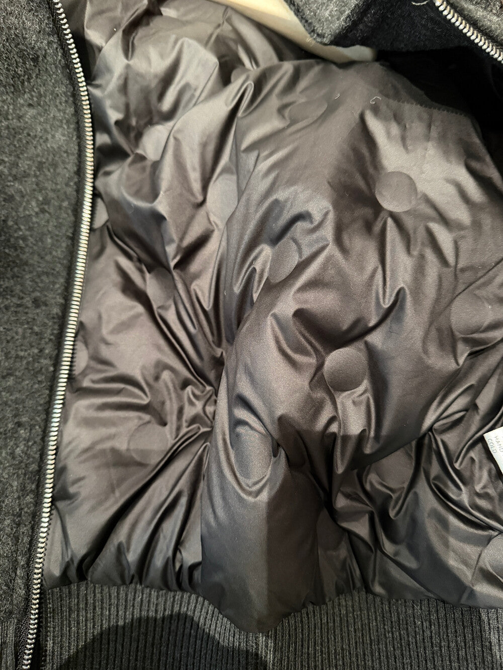 Kelly Designs Minimal Wool-Blend Short Goose Jacket with Detachable Raccoon Fur Collar (Instock)