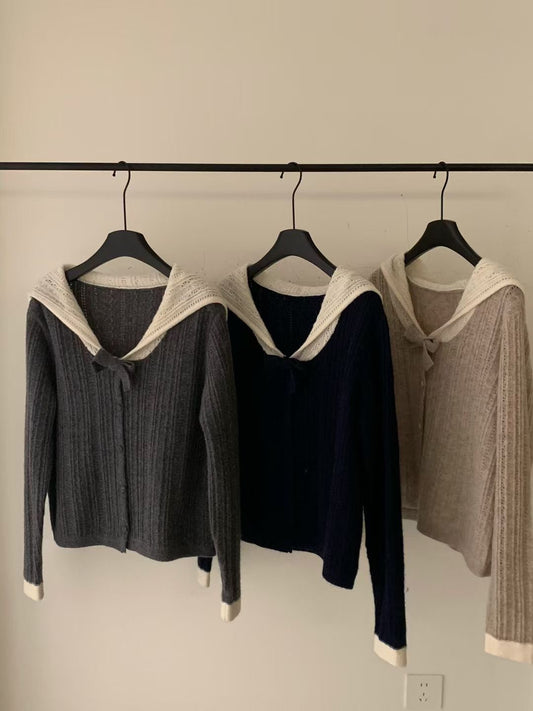 Kelly Designs 2 Colors Sailor Style Cardigan (Instock)