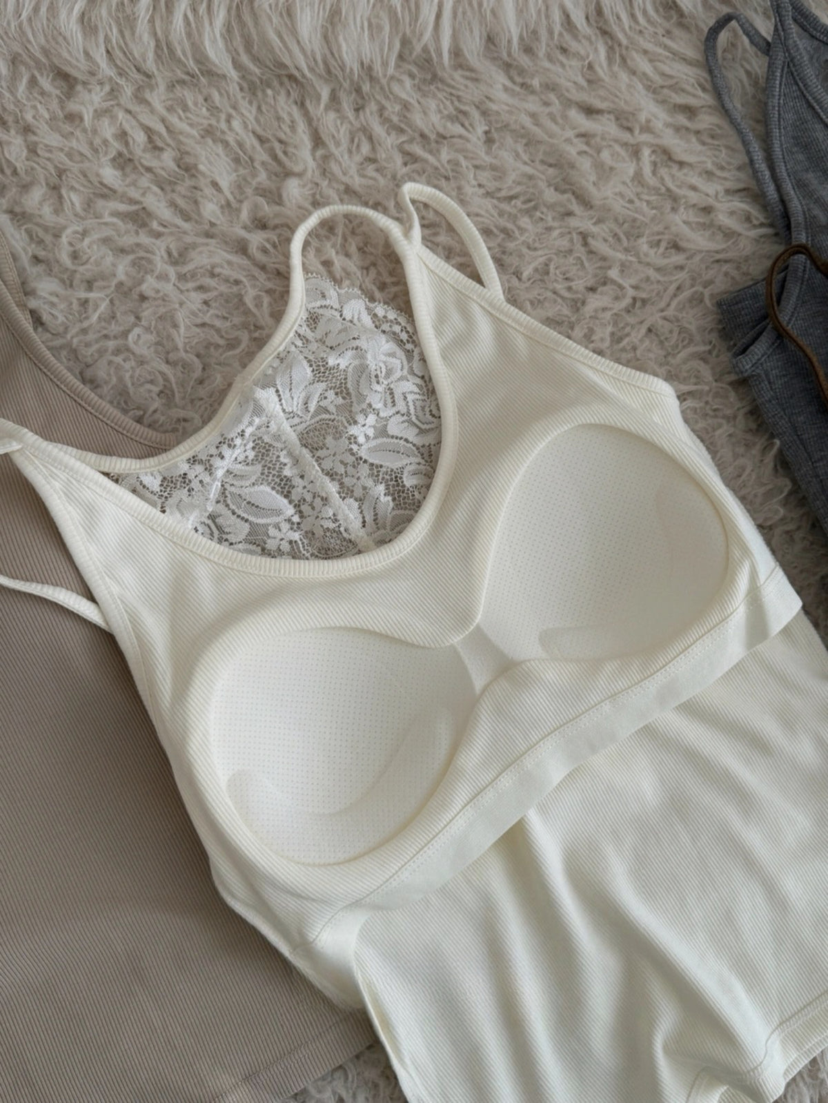 Kelly Designs Lace Back Slim Fit Bra. Tank Top (Instock)